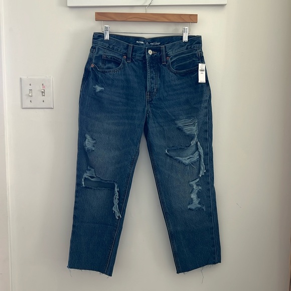 Old Navy High-Rise Slouchy Straight Jeans - Size Petite 4 - Picture 1 of 5